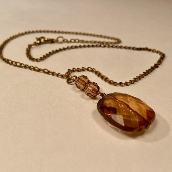 Earthy Brown Boho Festival Pendant Long Necklace - Picture 8 of 8